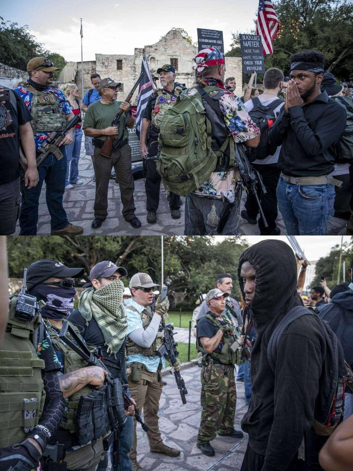 Armed Texans Defend Alamo Monument Amid Civil Unrest