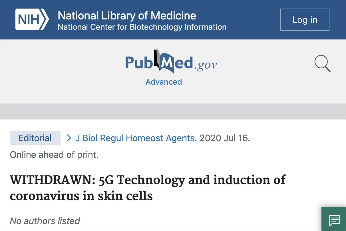 Cover-Up: NIH Removes 5G-Coronavirus Study From Website Following Infowars Exposé